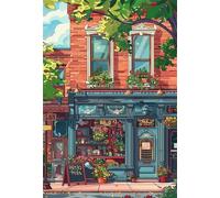 2000 Piece Jigsaw Puzzle for Adults Cartoon Flower Store - Fun Challenges & Brainteasing Adult Jigsaws - Puzzle Games 2000 Piece