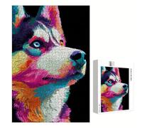 2000 Piece Jigsaw Puzzle for Adults, Color & Dog Premium Wooden Puzzles with Poster, Classic Cut, Interlocking Pieces for Home Decor & Mindfulness 30 x 41 in - Aged 14+ Only (Not a Toy) P3#789