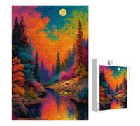 2000 Piece Jigsaw Puzzle for Adults,Colorful & Landscape Premium Wooden Puzzles with Poster,Classic Cut,Interlocking Pieces for Home Decor & Mindfulness 30 x 41 in - Aged 14+ Only (Not a Toy) P3#748