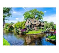 2000 Piece Jigsaw Puzzle for Adults Countryside River - Fun Challenges & Brainteasing Adult Jigsaws - Puzzle Games 2000 Piece