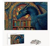 2000 Piece Jigsaw Puzzle for Adults, Dragon & Book Premium Wooden Puzzles with Poster, Classic Cut, Interlocking Pieces for Home Decor & Mindfulness 28 x 39 in - Aged 14+ Only (Not a Toy) P3#23
