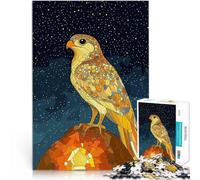 2000 Piece Jigsaw Puzzle for Adults Falcon Under Starry Sky Lustige Spiele mit vollständig ineinander greifenden, zufällig geformten Teilen70x100cm