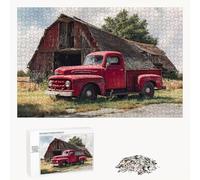 2000 Piece Jigsaw Puzzle for Adults, Farm & Car Premium Wooden Puzzles with Poster, Classic Cut, Interlocking Pieces for Home Decor & Mindfulness 30 x 41 in - Aged 14+ Only (Not a Toy) P3#383