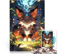 2000 Piece Jigsaw Puzzle for Adults Fox Spirit Illustration Präzisionsschnitt mit passendem Poster und Quizblatt70x100cm