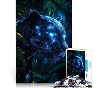 2000 Piece Jigsaw Puzzle for Adults Glowing Panther in Jungle Made of cardboard,for ages 14 and over Precision cutting Secret Santa Gifts。size:70x100cm/27.5x39.3inch