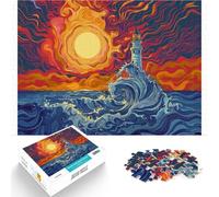 2000 Piece Jigsaw Puzzle for Adults Lighthouse At Sunset Glow Help the brain exercise addictive toys to cultivate patience 70x100cm Home Decoration for Age 14+