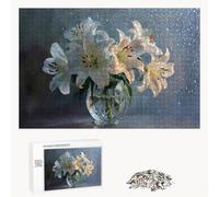 2000 Piece Jigsaw Puzzle for Adults, Lily & Landscape Premium Wooden Puzzles with Poster, Classic Cut, Interlocking Pieces for Home Decor & Mindfulness 30 x 41 in - Aged 14+ Only (Not a Toy) P3#630