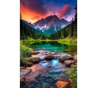 2000 Piece Jigsaw Puzzle for Adults Mountain Forests River - Fun Challenges & Brainteasing Adult Jigsaws - Puzzle Games 2000 Piece