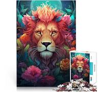 2000 Piece Jigsaw Puzzle for Adults Mythic Lion Flowers Herausfordernd Schwierig Künstlersammlung, Bildende Kunst70x100cm