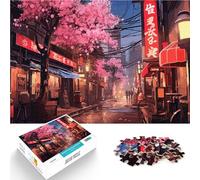 2000 Piece Jigsaw Puzzle for Adults Neon Tokyo Sakura Street Für Familienspaß Tolles Geschenk für Spiele70x100cm