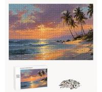 2000 Piece Jigsaw Puzzle for Adults, Ocean & Sunset Premium Wooden Puzzles with Poster, Classic Cut, Interlocking Pieces for Home Decor & Mindfulness 30 x 41 in - Aged 14+ Only (Not a Toy) P3#471