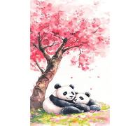 2000 Piece Jigsaw Puzzle for Adults Pink Flower Panda - Fun Challenges & Brainteasing Adult Jigsaws - Puzzle Games 2000 Piece