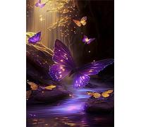 2000 Piece Jigsaw Puzzle for Adults Purple Butterfly - Fun Challenges & Brainteasing Adult Jigsaws - Puzzle Games 2000 Piece