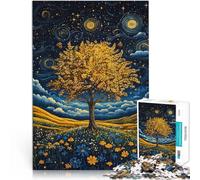 2000 piece jigsaw puzzle for adults Starry Night Tree Made of cardboard，for age 14+ Hands-on Game A work of art。size：70x100cm/27.5x39.3inch