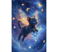 2000 Piece Jigsaw Puzzle for Adults Starry Sky Cat - Fun Challenges & Brainteasing Adult Jigsaws - Puzzle Games 2000 Piece