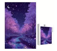 2000 Piece Jigsaw Puzzle for Adults, Starry Sky & Purple Premium Wooden Puzzles with Poster, Classic Cut, Interlocking Pieces for Home Decor & Mindfulness 30 x 41 in - Aged 14+ Only (Not a Toy) P3#964
