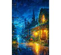 2000 Piece Jigsaw Puzzle for Adults Street Night View - Fun Challenges & Brainteasing Adult Jigsaws - Puzzle Games 2000 Piece