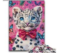2000 Piece Jigsaw Puzzle for Adults Teens Black And White Leopard,Challenging Game And Family Play with Matching Poster And Trivia Sheet 70X100cm