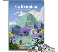 2000 Piece Jigsaw Puzzle for Adults Teens Travel to La Reunion,Help The Brain Exercise Addictive Toys to Cultivate Patience Wall Decoration 70x100cm