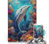 2000 piece jigsaw puzzle for adults The Jumping Dolphin Made of cardboard，for 14+ Stress Reliever Difficult Challenge Good gift。size：70x100cm/27.5x39.3inch
