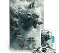 2000 Piece Jigsaw Puzzle for Adults White Fox Chinese Temples Denkspiel Wanddekoration Einzigartige Geburtstags- und Weihnachtsgeschenke70x100cm