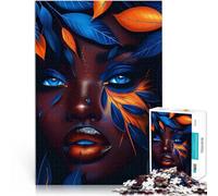 2000 Piece Jigsaw Puzzle for teenagers African Beauty Blue Flower Analyse und Logik einzigartiges Herausforderungsspiel70x100cm