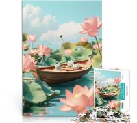 2000 Piece Jigsaw Puzzle for teenagers Petit bateau nenuphars Hands-on-Spiel Künstlersammlung, Bildende Kunst70x100cm