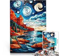 2000 Piece Jigsaw Puzzle for teenagers Red Rocks Starry Night Quizspiel mit vollständig ineinander greifenden, zufällig geformten Teilen70x100cm