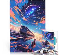 2000 Piece Jigsaw Puzzle for teenagers Train Under a Cosmic Sky Analyse und Logik Geschenke für Freunde und Familie70x100cm