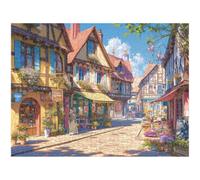 2000 Piece Jigsaw Puzzle, Small Town & Street View Wooden Wall Art, 1T#450