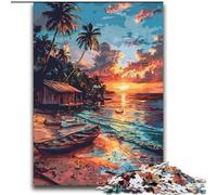 2000 Piece Jigsaw Puzzles Beach Sailing Boats Challenging Game And Family Play for Is Ideal As A Gift for The Whole Family 70x100cm
