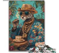 2000 Piece Jigsaw Puzzles Fashion Leopard Help The Brain Exercise Addictive Toys to Cultivate Patience Perfect Decoration 70x100cm