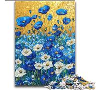 2000 Piece Jigsaw Puzzles Field of Blue Poppies Help The Brain Exercise Addictive Toys to Cultivate Patience Perfect Decoration 70x100cm