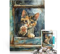 2000 Piece Jigsaw Puzzles For Adults and teenagers Watercolor Cat Animal for ages 14 and over Intellectual decompression educational toy It is ideal as a gift for the whole family。