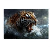 2000 Piece Jigsaw Puzzles for Adults, Animal Puzzles for Adults, Gift for Women, Men, Christmas, Family Wooden Puzzle Educational Games, Challenging Adult Jigsaws, Box Packaging, Tiger Pattern, G-21