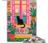 2000 Piece Jigsaw Puzzles for Adults Artistic Abstract Black Cat Learning Educational Toys Family Games Enhance Love between Couples 70x100cm