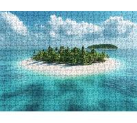 2000 Piece Jigsaw Puzzles for Adults, beach small island Wooden Puzzle Hard Difficult Challenging Puzzle, jigsaw Puzzle 39.2 x 27.8 inches, Stress Relief Wall Decor, Educational Games, Gifts w0-225