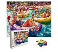 2000 Piece Jigsaw Puzzles for Adults Beach - Wooden Puzzles for Adults - Swimming Ring Puzzle 39.2 X 27.8 Inch - Jigsaw Games for Adult - Extra Fun Challenges - Creativity Gifts for Men Women 8p-183