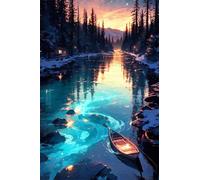 2000 Piece Jigsaw Puzzles for Adults Boat River Jungle Challenging Puzzle Educational Games Puzzle for Adults 2000 Pieces Family Game Great Gift Idea, 39.4 x 27.6 inch