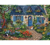 2000 Piece Jigsaw Puzzles for Adults Cartoon Garden Puzzle Fun Challenges Perfect for Relaxation Letter Printed on Back Interlock Perfectly No Dust for Men Women Elders Seniors 39.4 x 27.6 inch