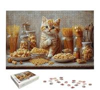 2000 Piece Jigsaw Puzzles for Adults, Cat Jigsaw Puzzles for Adults 2000, Food Jigsaws for Family Educational Games, Wooden Puzzle with Gift Box, Unique Gifts for Women/Men, Home Wall Decor, -6778