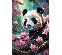 2000 Piece Jigsaw Puzzles for Adults, Challenging Puzzles, Puzzle Game, Pink Flower Panda Puzzle 2000 Pieces