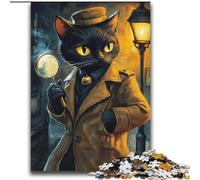 2000 Piece Jigsaw Puzzles for Adults Detective Cat for Ages 14 And over For Family Fun & Game Night Gift Toys 70x100cm