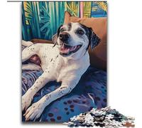 2000 Piece Jigsaw Puzzles for Adults Dog on The Sofa Staycation Kill Time with Fully Interlocking Randomly Shaped Pieces 70x100cm