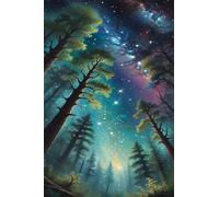 2000 Piece Jigsaw Puzzles for Adults, Educational Games, Difficult, Logic Puzzles, Starry Night Jungle Puzzles for Adults, Puzzle 2000 Pieces