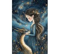 2000 Piece Jigsaw Puzzles for Adults, Educational Games, Difficult, Logic Puzzles, Starry Sky Dragon Girl Puzzles for Adults, Puzzle 2000 Pieces