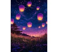 2000 Piece Jigsaw Puzzles for Adults, Educational Games, Difficult, Logic Puzzles, Starry Sky Lantern Puzzles for Adults, Puzzle 2000 Pieces