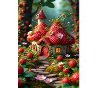 2000 Piece Jigsaw Puzzles for Adults, Educational Games, Difficult, Logic Puzzles, Strawberry Cottage Puzzles for Adults, Puzzle 2000 Pieces