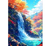 2000 Piece Jigsaw Puzzles for Adults Falling Leaves Waterfall, Puzzles 2000 Pieces for Adults, 40x28 inch Difficult Jigsaw Puzzles with Letters on Back, Fun puzzle for Family Activity