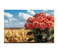 2000 Piece Jigsaw Puzzles for Adults, Flower Puzzles for Adults, Gift for Women, Men, Christmas, Family Wooden Puzzle Educational Games, Challenging Adult Jigsaws, Box Packaging, Rose Pattern, D-91